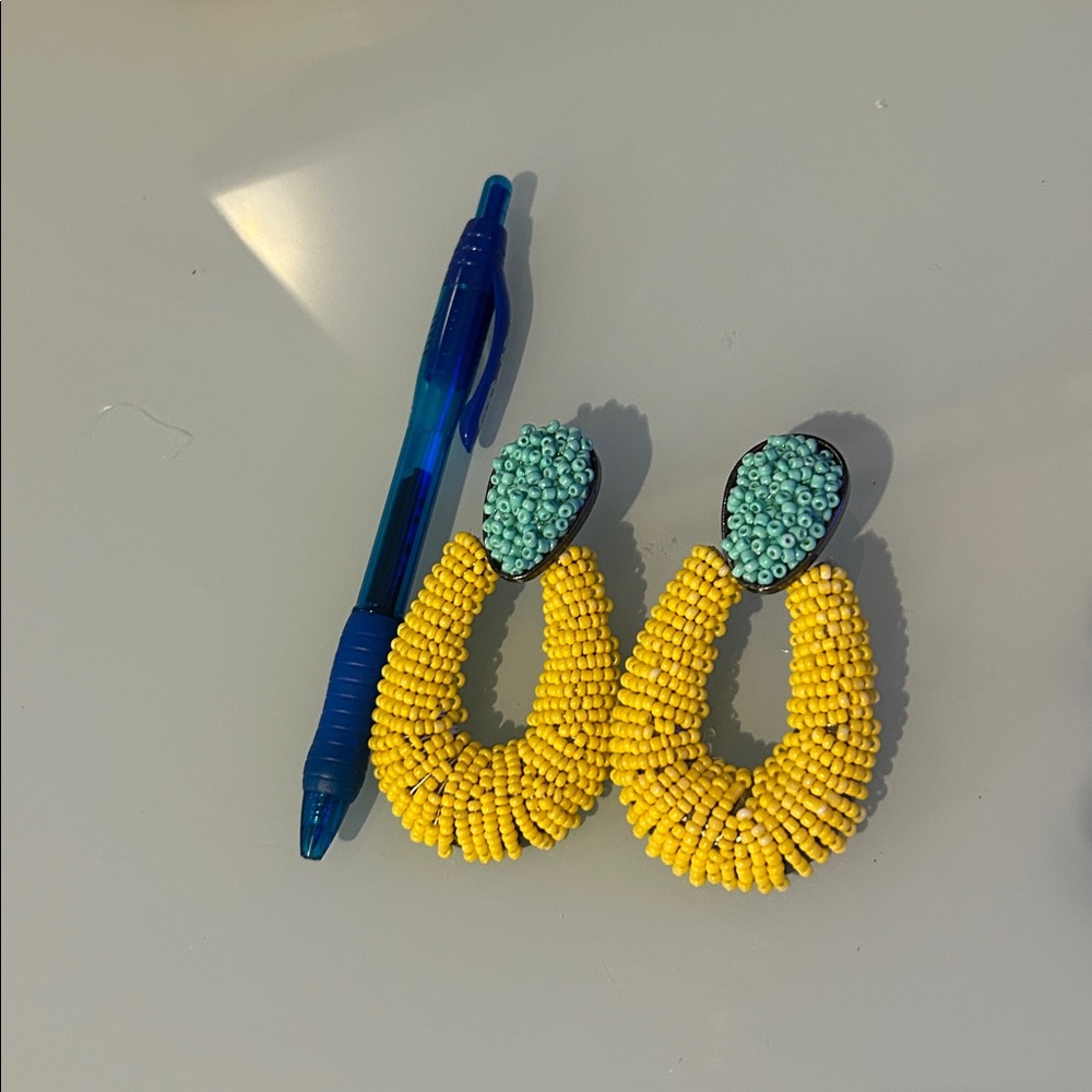Seed Bead Statement Earrings - image 3